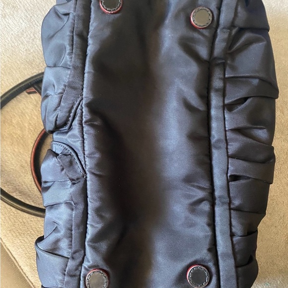 MZ Wallace Black Nylon Tote Bag red inside - Picture 9 of 10